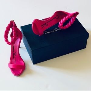 Pink Oscar de la Renta Women's Satin Sandals